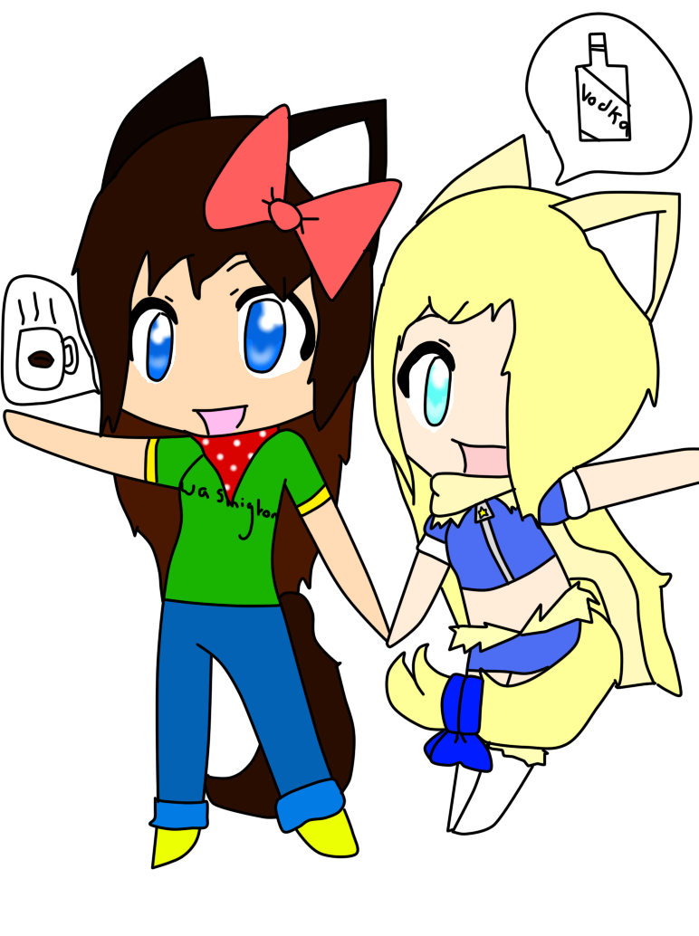 :AT: human nekowashington and Human nekoalaskitty