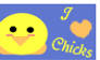 I heart Chicks stamp
