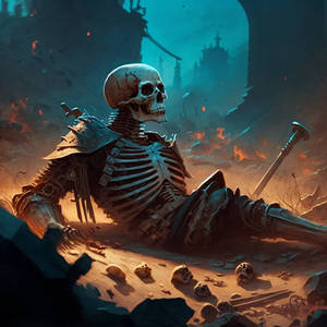 Skeleton in the battlefield 