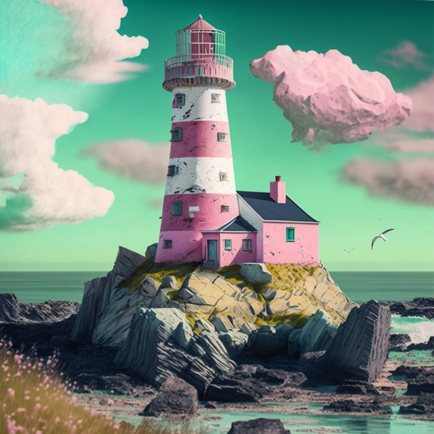 The pink lighthouse by fatalvenom26 on DeviantArt