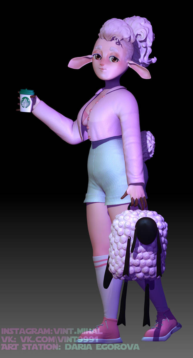 Deviantart Characters Sheep Sheep 1st render by VintMihal on DeviantArt