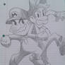 Mario and Luigi uncolored