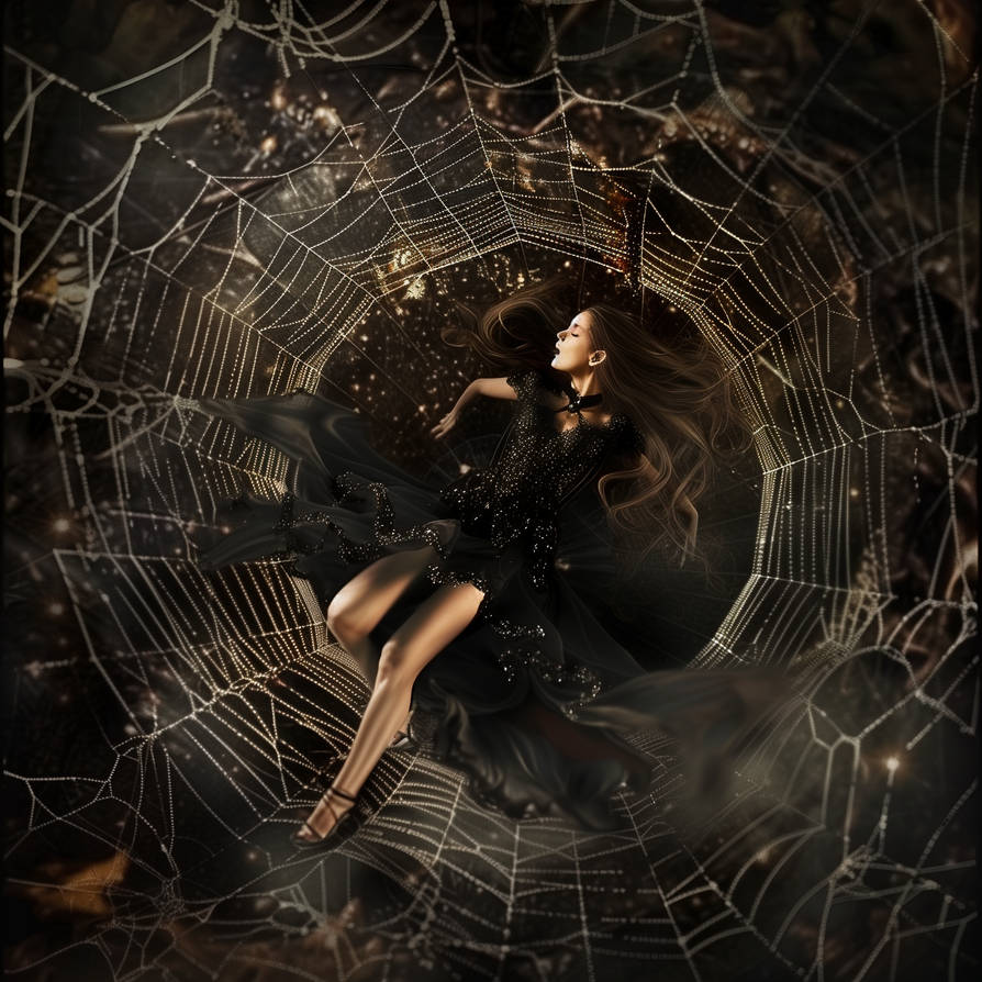 Vampire Webbed Webbed Woman - caught in an orb web by gotspider on DeviantArt