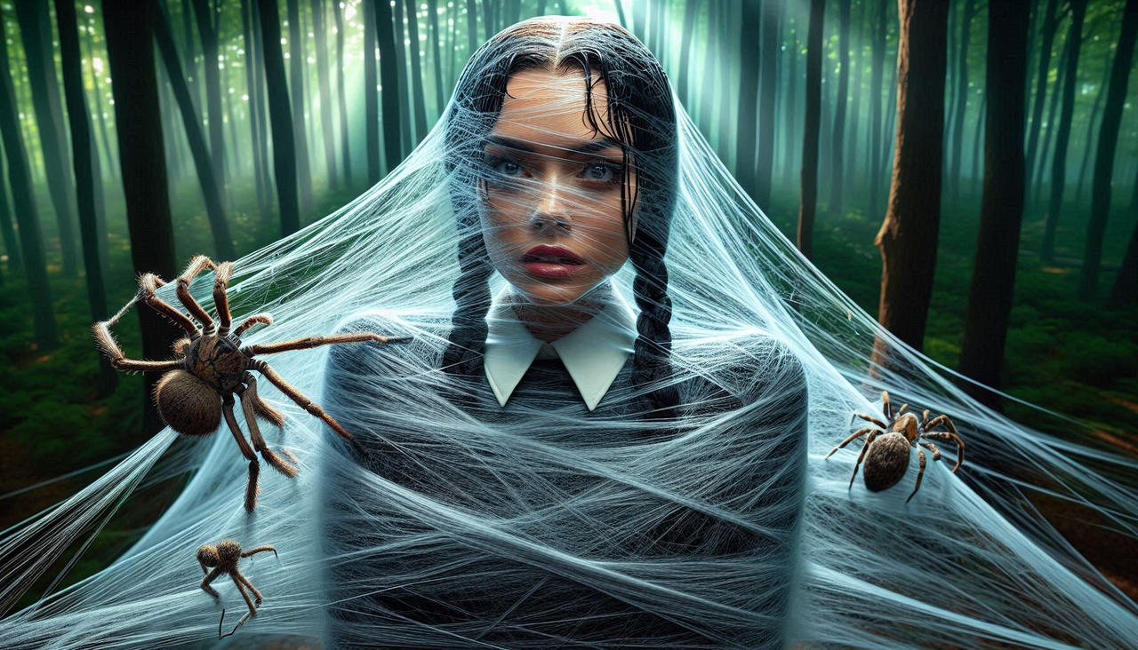 Wednesday Addams Rope Wednesday Addams - webbing veil by gotspider on DeviantArt