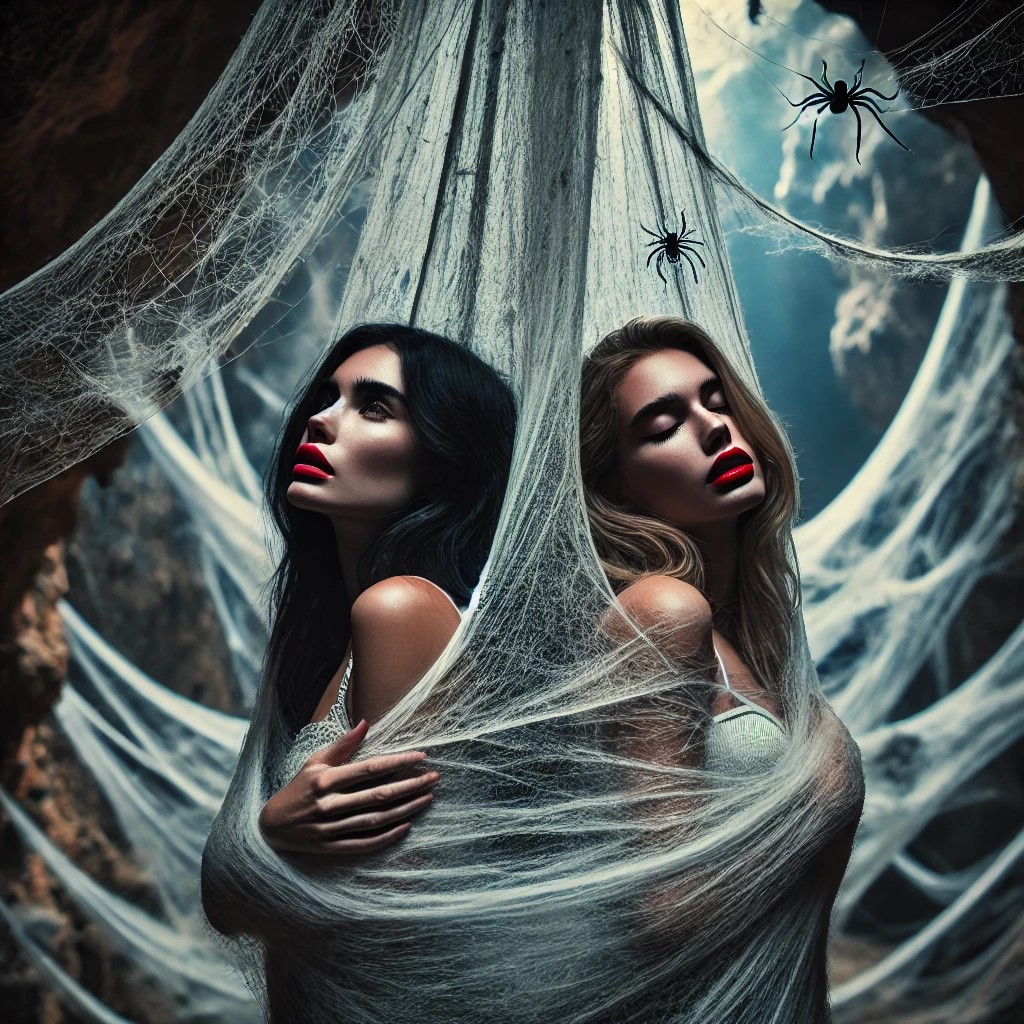 Webbed Women - web cocooned together by gotspider on DeviantArt