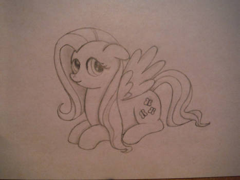 Fluttershy laying down