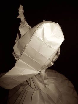 Origami Violinist - Back View