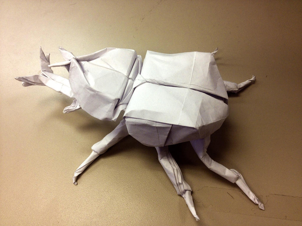 Origami Japanese Rhinoceros Beetle