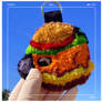 Pochita Burger carpet keyring