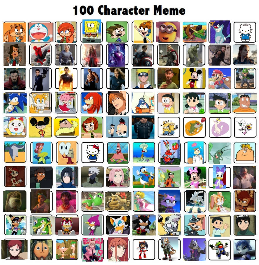 100 characters meme by haikaltv on DeviantArt