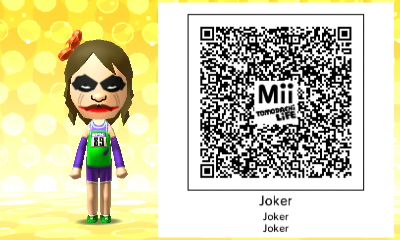 Tomodachi life joker qr code Tomodachi life joker qr code