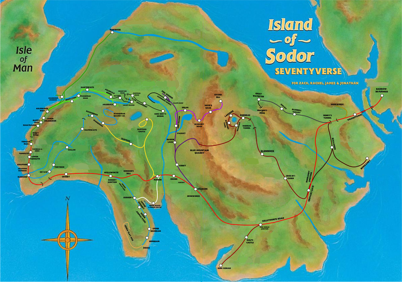 Map Of Sodor (Seventyverse) by WLLNERJ50 on DeviantArt