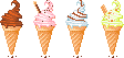 mini ice creams