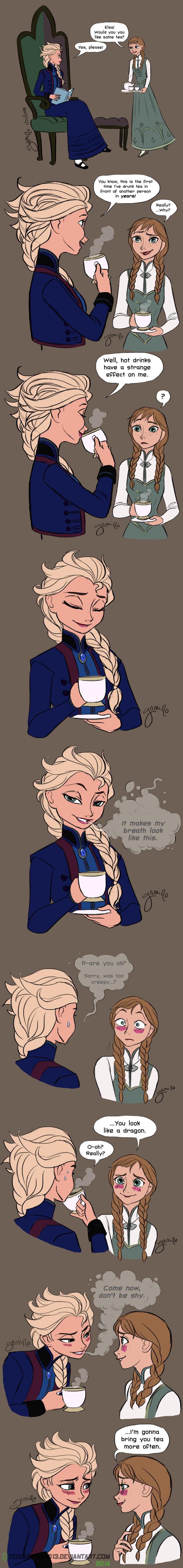 disney - elsa's tea trick