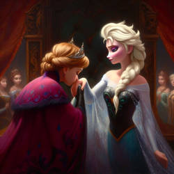 Queen Elsa And Princess Anna by Tenshichan1013
