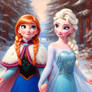 Queen Elsa And Princess Anna