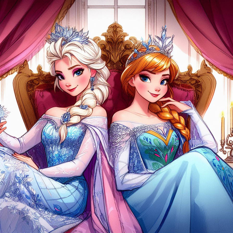 Queen Elsa And Princess Anna by Tenshichan1013 on DeviantArt Queen Elsa And Princess Anna by Tenshichan1013 on DeviantArt