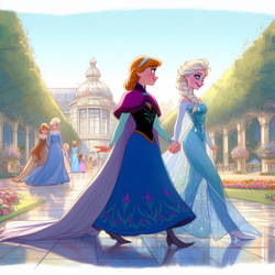 Queen Elsa And Princess Anna