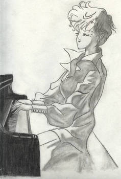 Ten'oh Haruka playing piano