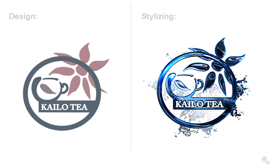 Kailo Tea Logo Stylization Example