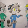 The Sweater Raccoon Trio