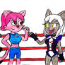 Cat Girls in the Wrestling Ring