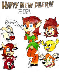 Happy New Deer 2024: Daisy