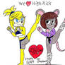 Daleth and Ida High Kick Training V-Day Card