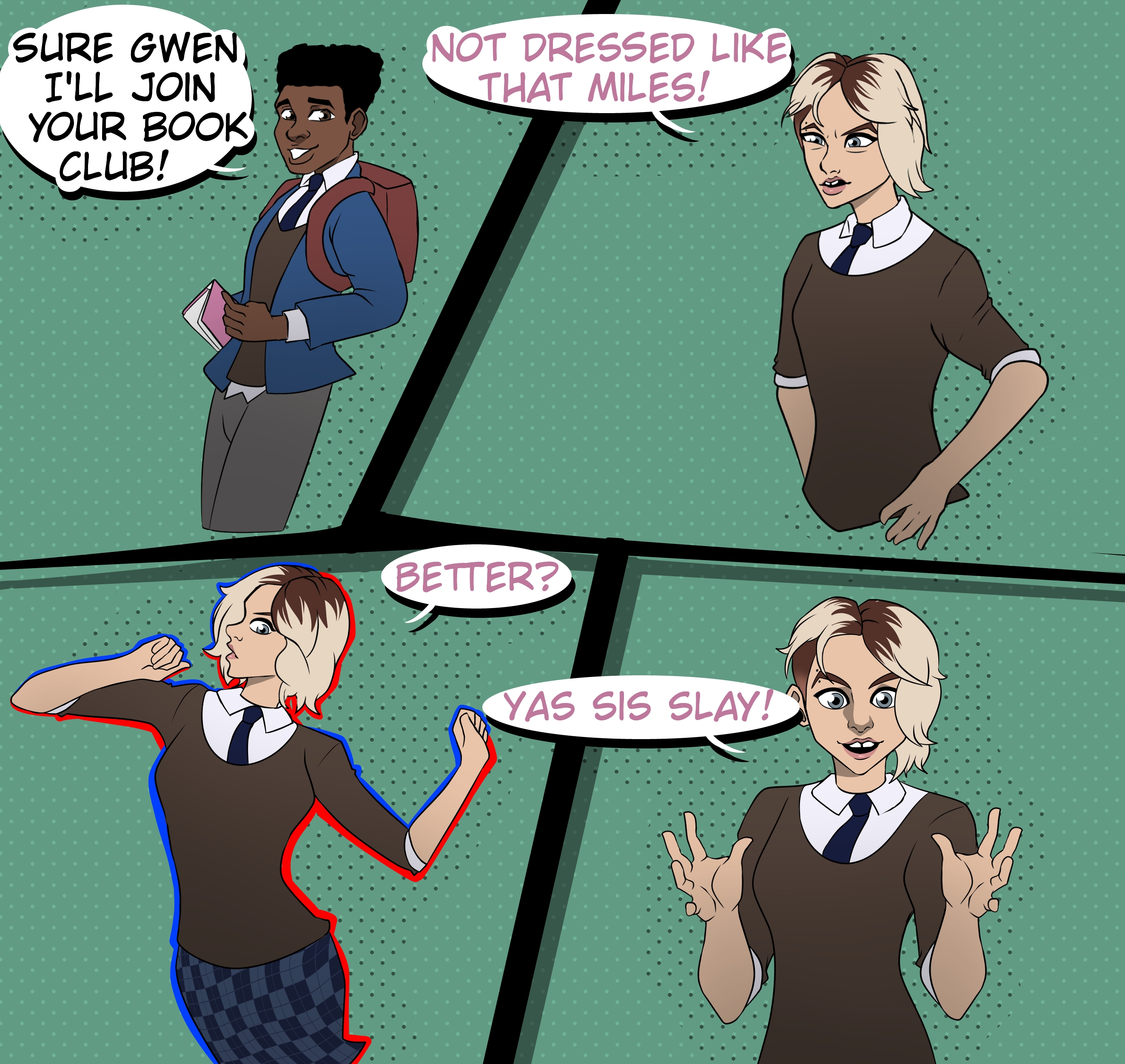 Tf Pic Tg transformation Miles to Gwen(the Stacy twins) by Fortcartof02 on ...
