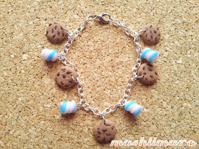 Chocolate Cookie and Marshmellow Bracelet