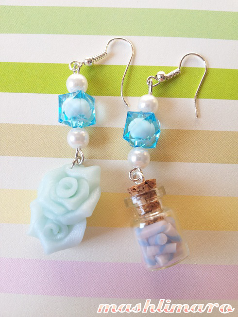 Ice Roses with Sweets Jar Earrings