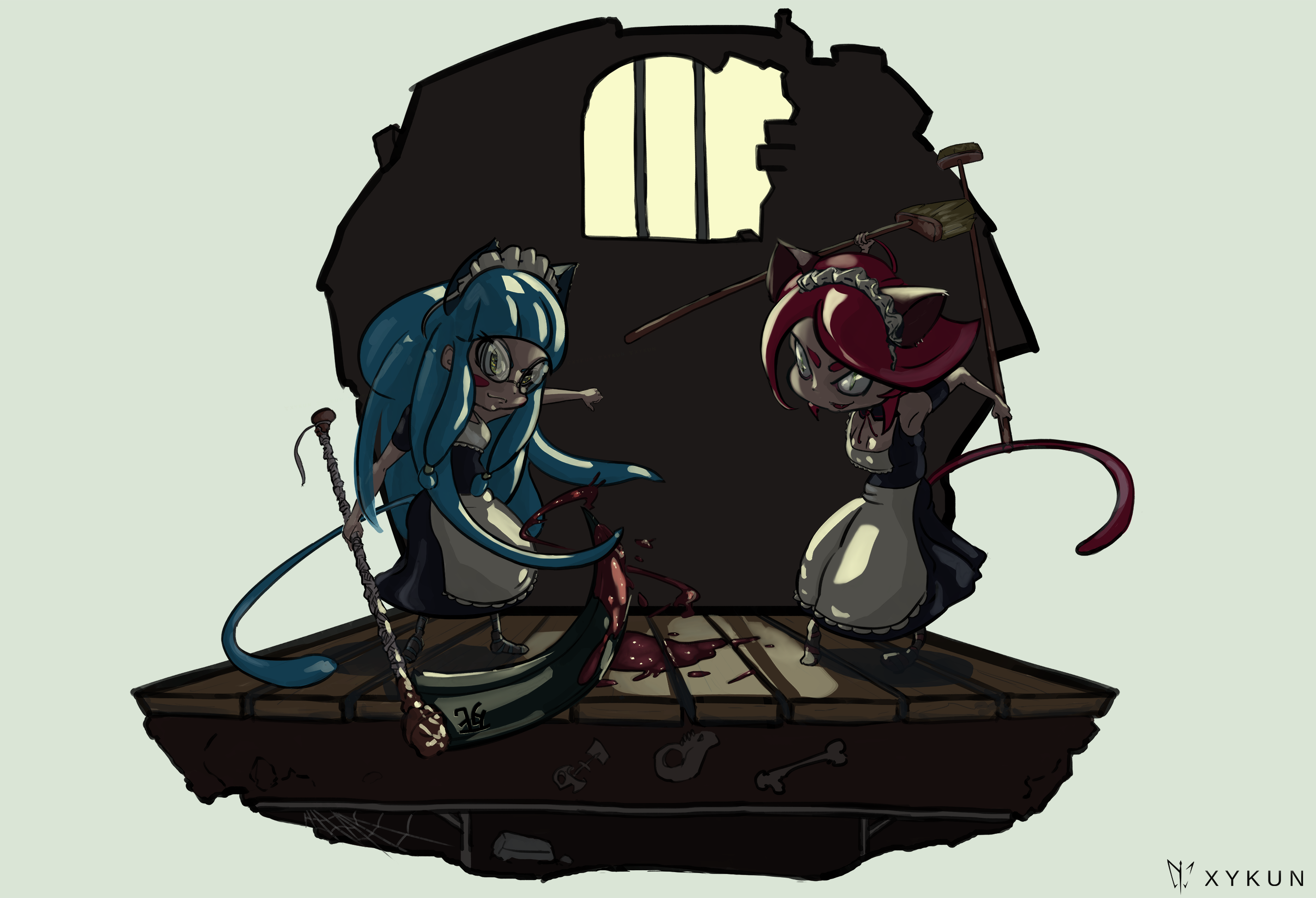 Blue and Red by Xykun