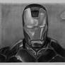 Iron man black and white