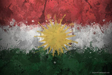 Kurdistan Splatter Flag