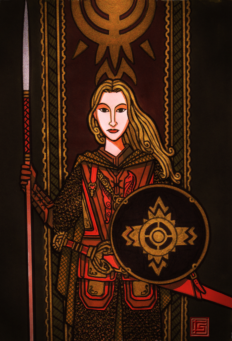 Shieldmaiden of Rohan Art Print by AHMA99