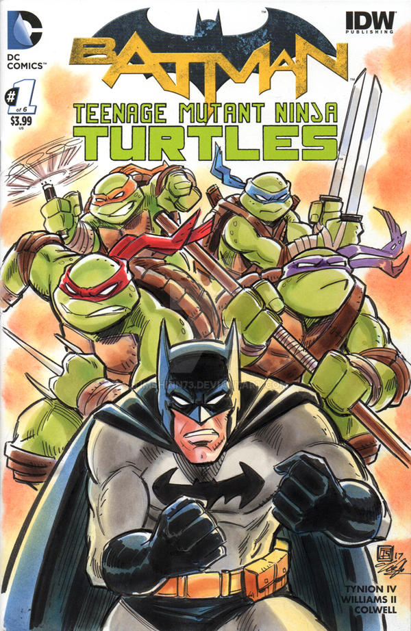 Batman TMNT Sketch Cover