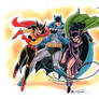 Batman Batwoman and Catwoman Commission