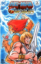 MOTU Thundercats Sketch Cover He-Man Lion-O