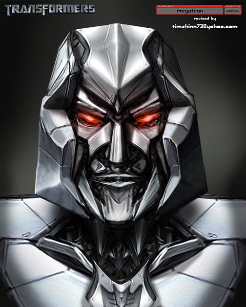 photo Megatron Face Paint movie megatron head design by