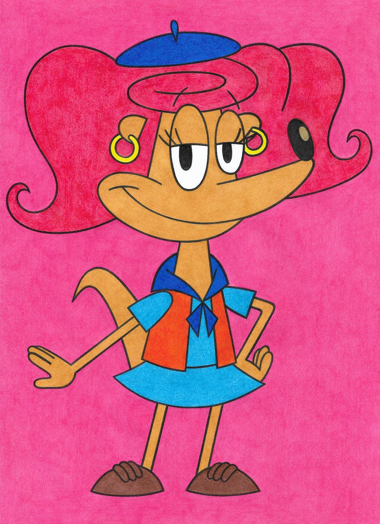 Patsy Ann Cartoon Patsy with Golden Hoop Earrings by Krisztian1989 on DeviantArt