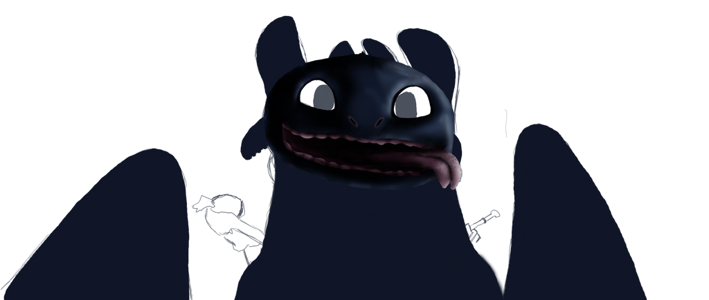 Toothless Oh Hai - Process 3 by Fragsey on DeviantArt