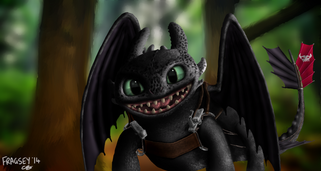 Toothless From Sketch - Digital Painting.