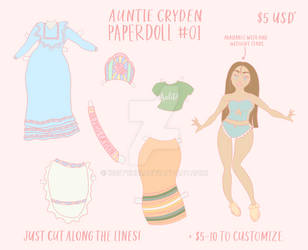 Auntie Cryden Paper Doll #01 by issitohbi