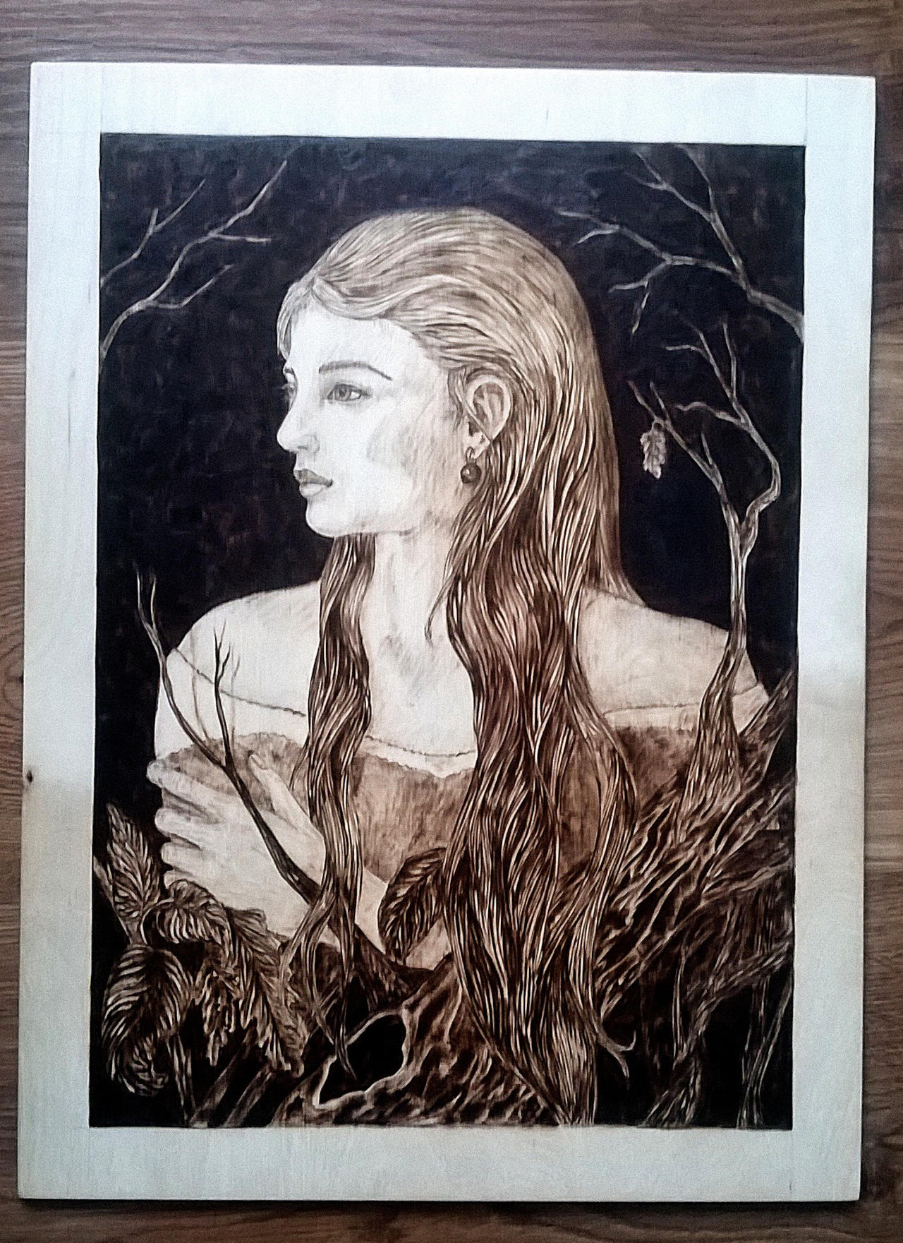 portrait ( pyrography /woodburning)