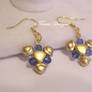 Custom made Zora Sapphire Earrings 14K Gold Zelda