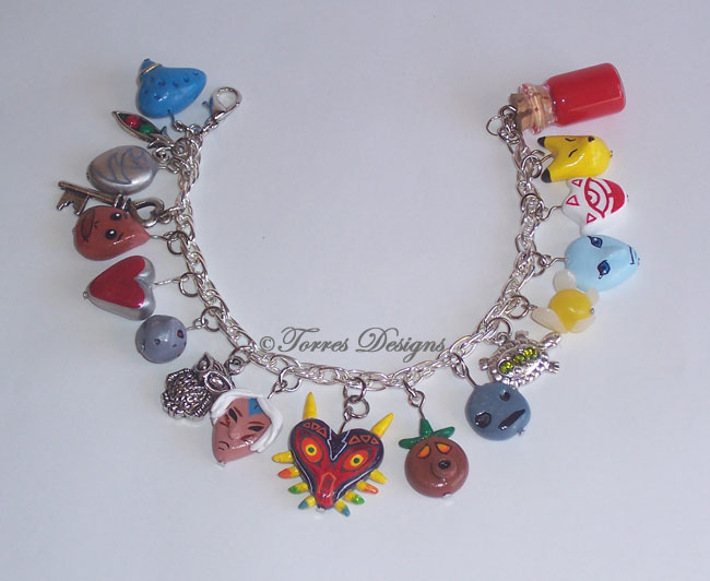 1st Majora's Mask Charm Bracelet ZELDA Custom OOAK