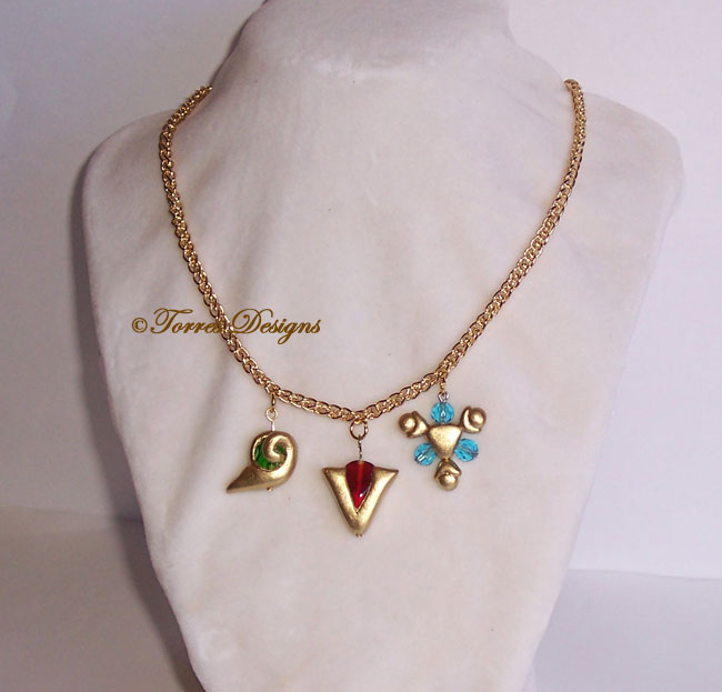 #1 Custom made Spiritual Stones Necklace Zelda OoT