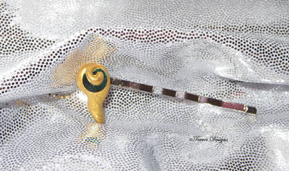 Swarovski Crystals Kokiri Emerald Hair Pin OOAK