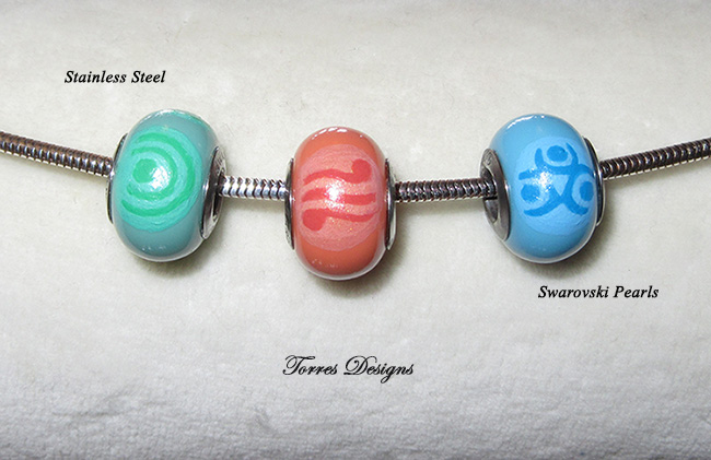 Custom Nayru Farore Din Pearl Charms Zelda WW