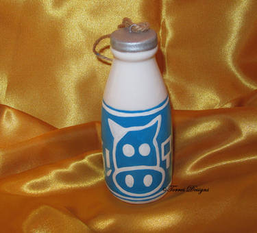 Ceramic Lon Lon Ranch Milk Bottle Ornament OOAK